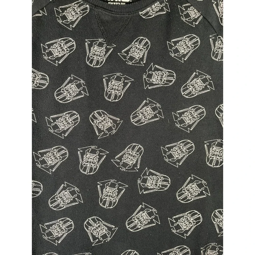Star Wars Darth Vader All Over Print Sweatshirt Black XL 15-17 Raglan Pullover